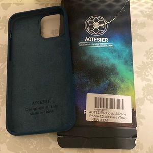 Aotesier iPhone 12 Pro phone case (Teal)